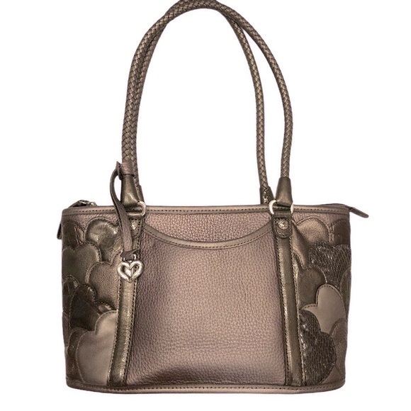 Brighton silver metallic multi texture tote bag - Picture 1 of 6